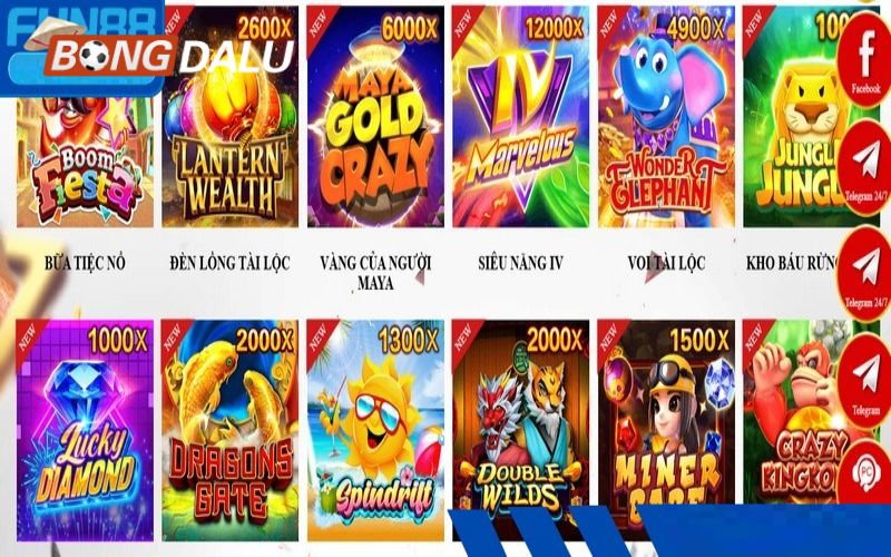 Các dòng game nổ hũ được yêu thích nhất tại Fun88